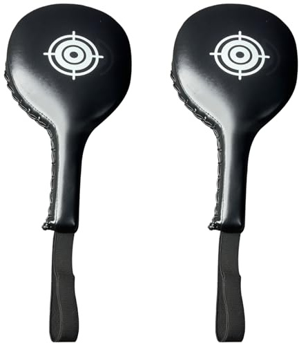 Vestamore Set mit 2 Boxtrainingspads für Geschwindigkeit und Präzision, PU Kickboxen Handziel, mit verstellbaren Riemen, hervorragend für Muay Thai, Taekwondo und MMA