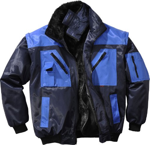 HTR 0623-S-1000 storlek liten pilotjacka - svart P Small Marine Blue/Royal Blue