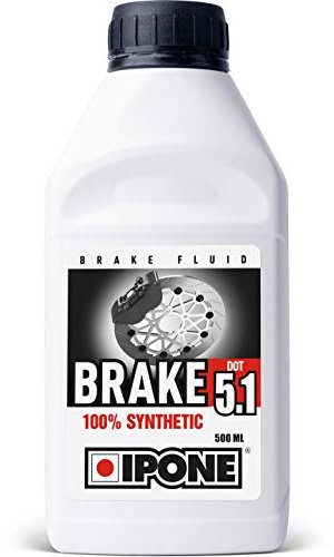 IPONE – Liquido per Freno e Frizione Moto - 500 ml - Brake Dot 5.1 - 100% Sintetico - Punto di ebollizione a secco 270°C