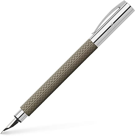 FABER-CASTELL - Füller Ambition OpArt Black Sand | Füllfederhalter mit Edelstahlfeder M und Edelharzschaft für Büro, Alltag und Schreibkultur