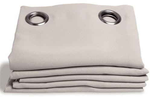 Moondream LumenControl™ Verdunkelungsvorhang | Licht+Sonnenschutz | EU Herstellung | Ösen | Grau MC17 | 140B x 260H cm