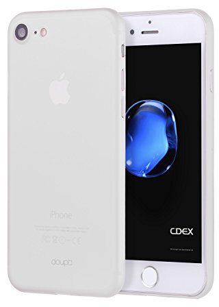 doupi UltraSlim Hülle kompatibel für iPhone SE (2022) / iPhone 8/7 (4,7 Zoll), Ultra Dünn Fein Matt Oberfläche Handyhülle Cover Bumper Schutz Schale Hard Case Design Schutzhülle, weiß