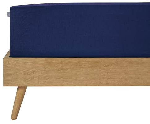 Schiesser Spannbettlaken Flexi - 95/5-100 x 200 cm - Dunkelblau