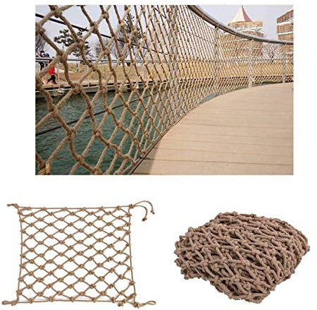 Sicherheitsnetz für Kindergeländer im Freien, Hanfseilzaunnetz, Gartendekorationsnetz, Kindertreppenhaus-Balkonsicherheitsnetz, Stellwand, Deckennetz, Kinderspielplatz Übungskletternetz