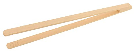5x HOFMEISTER® Grillzange Holz – geriffelte Innenseite für sicheren Griff, für Wurst, Steaks und Gemüse, BBQ und Küche, Handarbeit – Buche, 40 cm