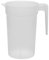 LPF LE PETIT FOURNISSEUR - Lot de 10 Pichets réutilisables 1,5 Litre - Polypropylène plastique alimentaire rigide - Carafe à eau, thé glacé, boissons - Compatible lave-vaisselle - Transparent Givré