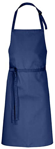 DESERMO Premium Latzschürze 100x80cm (LXB) - Verstellbare Küchenschürze für Frau & Mann – Kochschürze aus Baumwollmischung - Schürze mit großer Farbauswahl - 220g/m²(Marineblau)