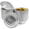 MATANA - 100 Barquettes Ronds Jetables en Aluminium (Couvercles Non Inclus) - Moules de Cuisson pour Petits Repas, Tourtière, Tartes & Quiches - 320ml / 13cm - Solide & Pratique