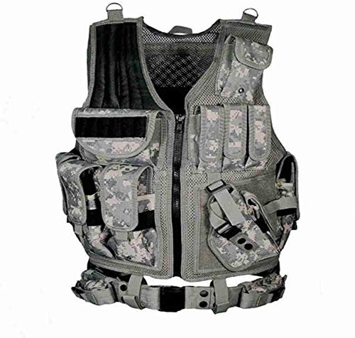 NC Taktische Luftgewehr-Paintball-Weste, Outdoor-Jagd, verstellbar, leicht und atmungsaktiv, Kampf-Trainingsweste, Acu, 6