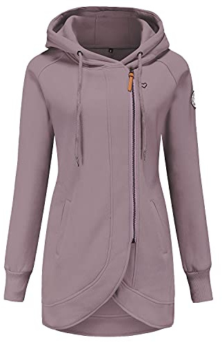 ELFIN Sudaderas Mujer con Capucha Cremallera Pullover Invierno Cádigan Otoño Jacket Coat Outwear Hoody Sweatshirt
