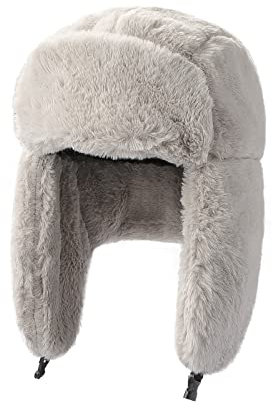 Trappermütze Frauen Männer Fliegermütze Trapper Warm Pilotenmütze Winddicht Winterhüte Fleece Weich Skimütze Ohrenklappen Kuschelig Mütze Unisex Fleecemütze Winter Freizeithut für Radfahren Skifahren