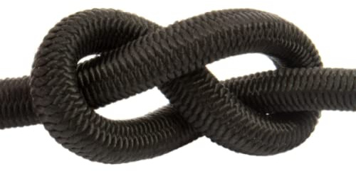 Corda elastica elastica elastica nera con cordino elastico per il bagaglio, per il giardino, fai da te (3, 3 mm)