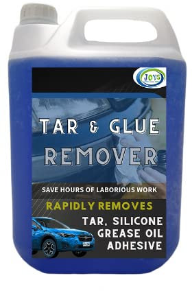 JOVS Tar and Glue Remover 5 Litre For Cars | Solvent Based Full Strength Dissolves | Removes Tar, Grease, Stickers, Oil And Many More.