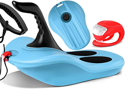 KESSER® Bob Schneebob Alpina Mit LED Licht inkl. Zugseil Schlitten Rodelschlitten Kinderschlitten Zipfelbob Kunststoffrodel Stabil für Kinder & Erwachsene Schneesport Winter Sports ZIPFEL Schlitten