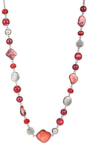FULU AUTUMN Lange Perlenkette Damen Boho Lange Stein Kette Statement Schmuck Beste Freundin Geschenke