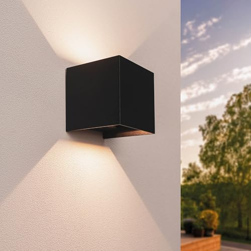 Ledvion LED Wandlampe IP54 3.5W Warmweiß G9 dimmbar 220-240V Würfel | Für Einfahrt Gartenweg Terrasse oder Fassade geeignet und klar auf den Außeneinsatz ausgerichtet