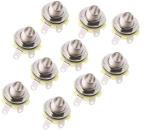 Gitarre Teile Ersatz 10 Stück E-Gitarre Bass Audio 1/4 Zoll 6,35 Mm Mono Eingang Ausgang Klinkenbuchse Gitarrenteile