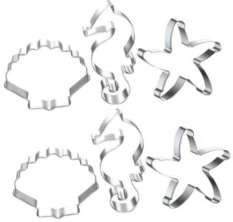 LIFKOME 6 Stück Backform aus Edelstahl Quadratisch Ausstechförmchen für Kekse Fondant und Selbstgemacht Backen Backform Lustig für Küche