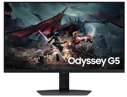 Samsung 27 Odyssey G50D QHD Gaming Monitor, 180Hz refresh rate & 1ms response time, HDR 400, AMD FreeSync, Ergonomic Stand, Middle East Vesrion (New Launch) - LS27DG502EMXUE