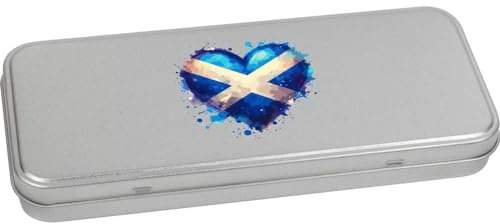 Azeeda 'Love Scotland' Metal Hinged Stationery Tin/Storage Box (TT00244015)