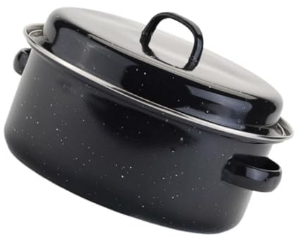 TOPBATHY Sartén De Boniato Casera Asador Redondo Cubierto Olla Versátil Para Asar Para Hornear Castañas Al Horno El Hogar