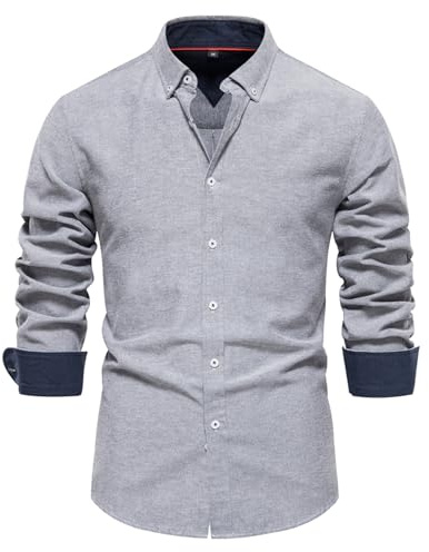 Btmpmcs Herren Hemd Langarm Freizeithemd Baumwolle Businesshemd Button-Down Sommer Hemden Casual Leinenhemd Regular fit Bügelleichte Oberteile Men Shirts Strandhemd Sommerhemd