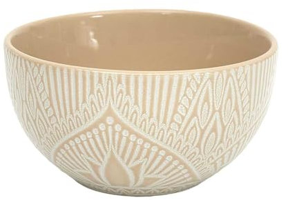 HOME DECO FACTORY - KA0468 Bol Sahara Beige 65cl en Céramique - Design Élégant et Moderne - Idéal pour Soupes et Salades - Compatible Lave-Vaisselle et Micro-Ondes