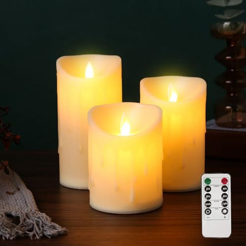 12 Stück LED Teelichter, Wasserdichte Flammenlose LED Kerzen LED Outdoor Kerzen mit Fernbedienung Timer und Elektrische Flackernde Batteriebetriebene Kerze für Hochzeit Weihnachten Halloween Deko (B)