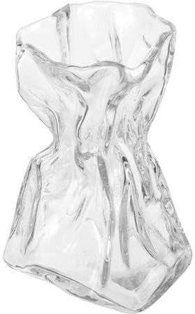 POPETPOP Glasvase Für Zuhause Blumenvase Aus Klarem Glas Moderne Blumenvase Mit Glasstatue Im Landhausstil Aus Glas Für Schreibtisch Und Dekoration
