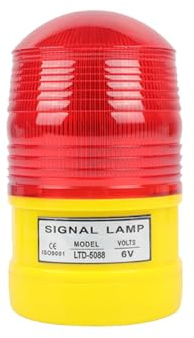 MACHSWON Warnleuchte Notfall Sicherheit Magnetisch Rot LED Stroboskop Warnleuchte Fabriken Transportmaschinen Industrie Technik Licht Batterie Alarm Lampe 6V
