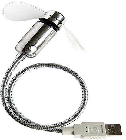 Angoily 1 Pc ventilateur lumineux USB ventilateur de bureau USB horloges mini led de table portatif d'affichage en temps réel clignotant