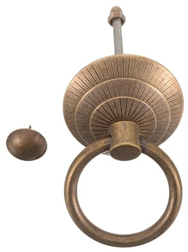 DOITOOL Türklopfer 7cm Messing Antik Metall Haustürgriff Vintage Türbeschlag Für Eingangstür Außenbereich