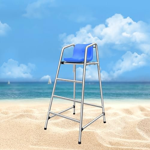 Generico Scaletta per Piscina Sedia salvavita, Sedia da Bagnino autoportante per Piscina 120 150 180 cm, sedie per arbitri in Acciaio Inossidabile 304 per Competizione con Seduta Comoda, Patio Lago s