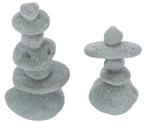 SEWOART 2 Piezas Rocalla Realista para Decoración de Jardín y Adornos de Paisaje Micro para Bonsái y Plantas Estilo para Miniatura