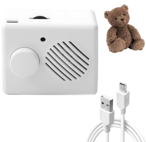 Sprachmodul für Kuscheltiere mit Aufnahmefunktion, 360 Sekunden Soundmodul Diktiergerät für Stofftiere Teddybär Puppe Kissen, personalisierte Tonaufnahme, Geschenk für Kinder Erwachsene DIY Projekte