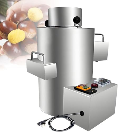 GHCCDAM Macchina per La Pelatura delle Castagne, Pelapatate Elettrico Commerciale per Castagne da 200 kg/h, Macchina Commerciale per La Sgusciatura delle Castagne, in Acciaio Inossidabile