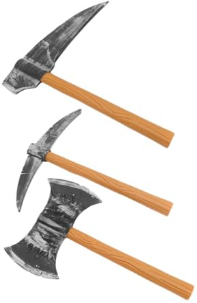 CORHAD Accesorios para Disfraz de Enano de Espuma 3 Piezas (Hoz, Herramienta de Mano, Doble) Ligeros para Cosplay y Teatro Carnaval Fiesta Realistas Detallados