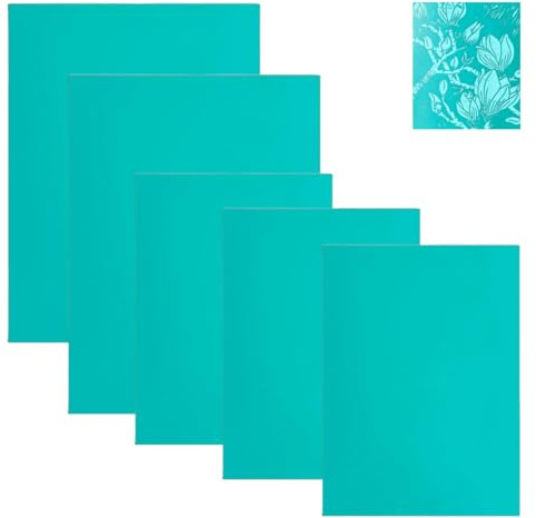 JCTEEY 5 Stück Linolschnitt Platten, Weichgummi Linoldruck Platte, 2A5+3A6 Linoleum Platte Gummistempel Schnitzblöcke für DIY Bastel Druckprojekte