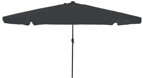 INLIFE Parasol de Jardin Anthracite et Noir 395 x 395 x 245 cm