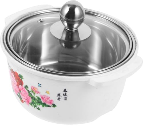 TOKIDNY Olla Sopera de Acero Inoxidable con Tapa Pequeña para Persona Protección Antiquemaduras Fondo de Calentamiento Uniforme Apta para Cocina de Inducción y Fácil de Limpiar