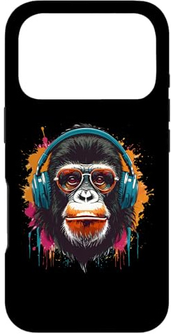DJ Monkey avec Casque Techno Rave Disco Disco Jockey DJ Coque pour iPhone 17 Pro
