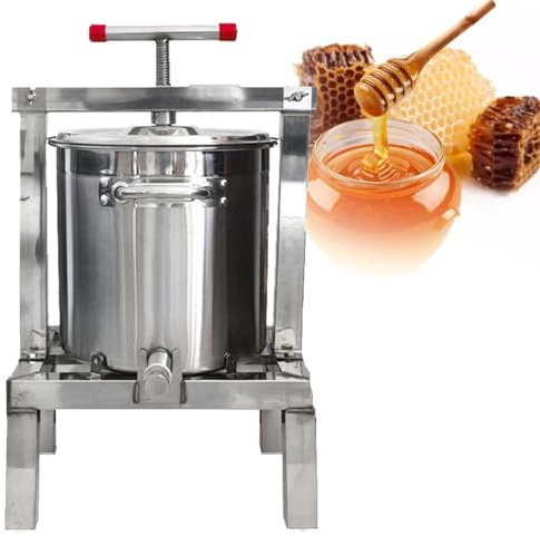 Pressa manuale per miele con filtro in acciaio inox per estrarre succo e vino da frutta e cera d'api