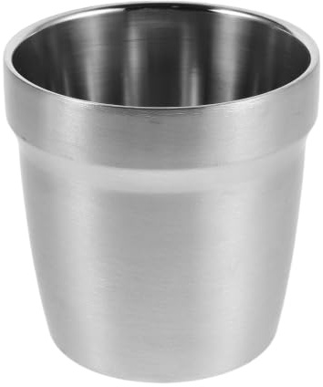 DIYEAH Gobelets en acier inoxydable : Verres à double paroi de 175 ml (6 oz) - Gobelets en métal - Tasses réutilisables pour le camping, la maison, le camping-car, les barbecues, le bureau et les
