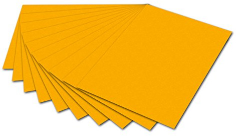 Folia 6116 – Cartón fotográfico, 50 x 70 cm, 10 pliegos, DUNKELGELB