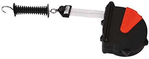 AKO Fencing FlexiGate mit 40 mm Band, Torsystem, Weidetor, Durchgang, schwarz/rot, bis 7,5 m, Pferdehalter, Landwirte, kein Verdrecken, kein Einklemmen, 441298/011