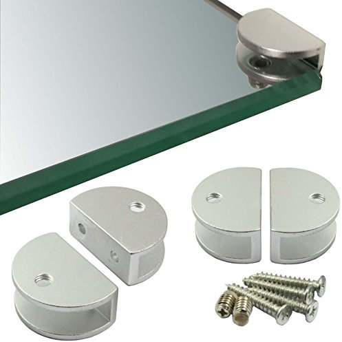 Supporto per scaffali in vetro, stabile supporto per ripiani in vetro e legno, diverse varianti (4 pezzi)