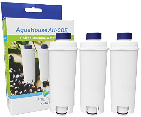 3X AH-CDE Compatible Filter for DeLonghi Water Filter DLSC002, SER3017, 5513292811, fits Delonghi Bean-to-Cup and Espresso Coffee Machines