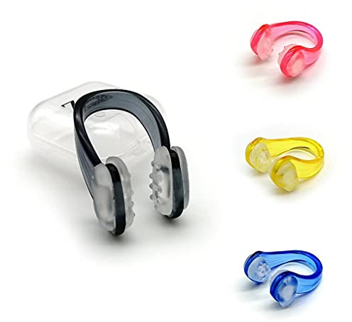 Zooshine Set of 4 Waterproof Anti-Slip Swimming Nose Clips Nose Plugs for Swimming Swimming Nose Clips for Adults Kids