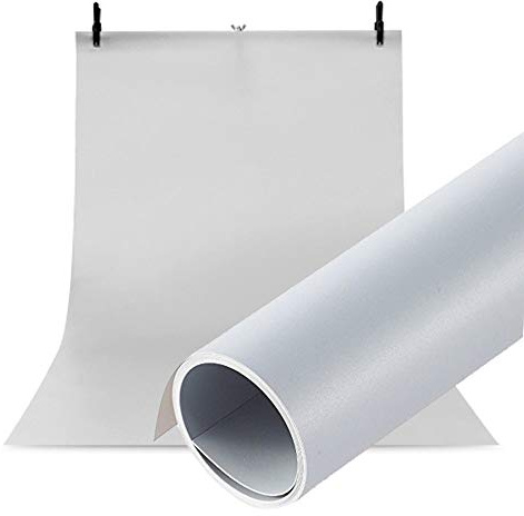 Selens PVC Hintergrund 120 x 200 cm Wasserdicht Fotografie Hintergründe | Matte Background für Fotostudio Grau