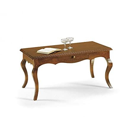 Mar.c.a. Design - Möbelstück für Telefon, Sideboard Francesino klein, Pappelholz, Farbe Nussbaum dunkel elegant, Möbel Arte Povera Made in Italy - Maße 34 x 31 x 72 cm